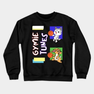 Gymie Tunes Basketball Cartoon Retro Puzzle Crewneck Sweatshirt